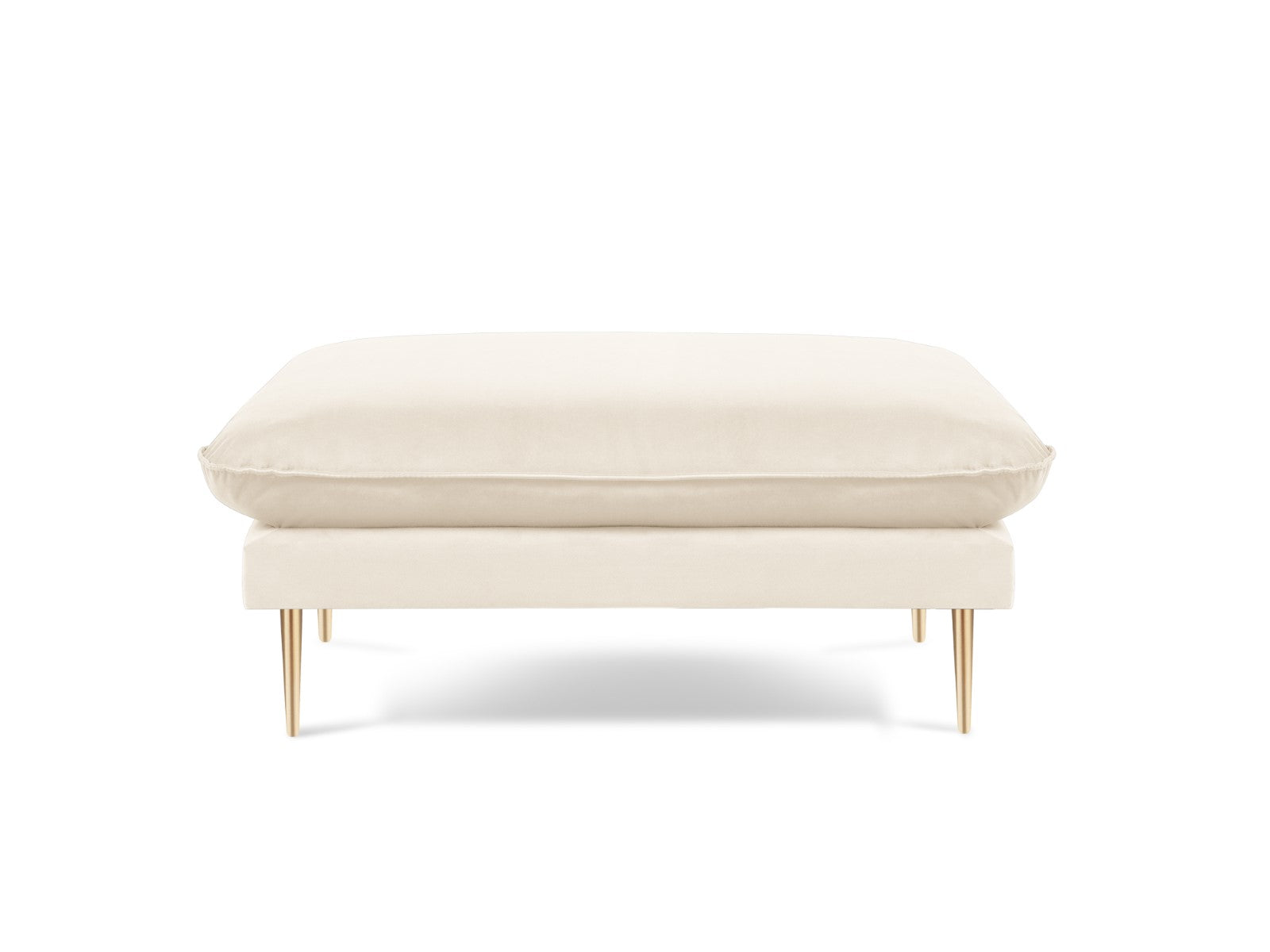 Cosmopolitan Design - Pouf "Vienna" in velluto beige chiaro 