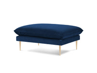 Cosmopolitan Design - Pouf "Vienna" in velluto blu reale 