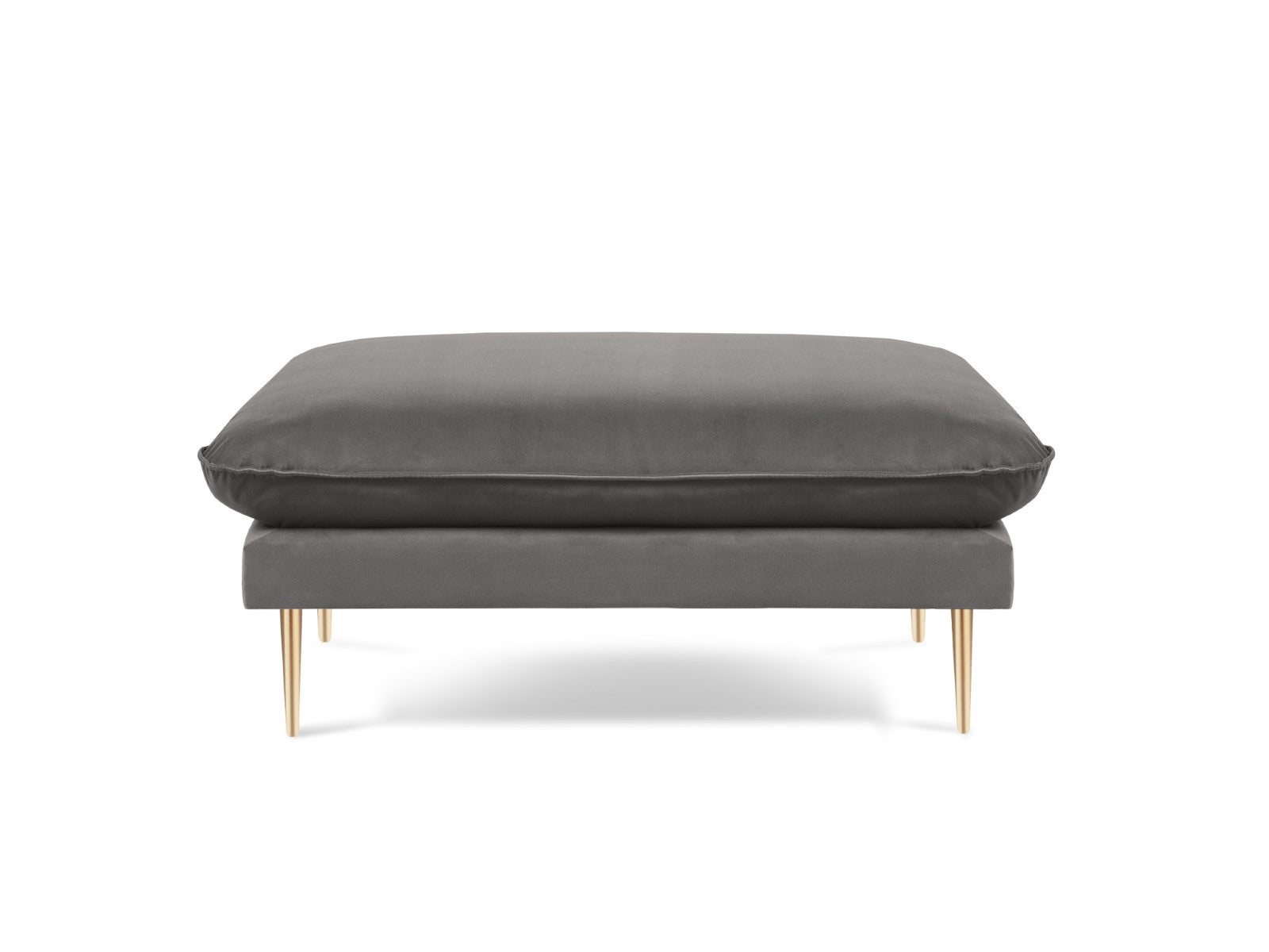 Cosmopolitan Design - Pouf "Vienna" in velluto grigio chiaro 