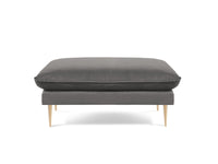 Cosmopolitan Design - Pouf "Vienna" in velluto grigio chiaro 