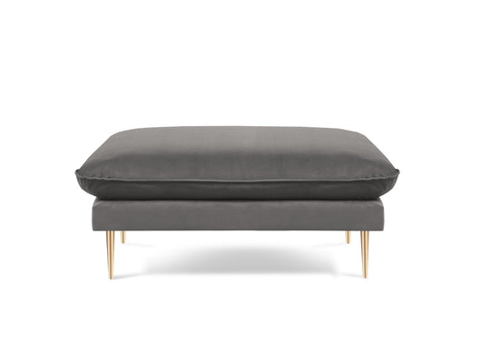 Cosmopolitan Design - Pouf "Vienna" in velluto grigio chiaro 