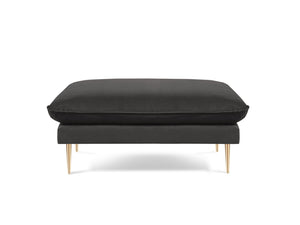 Cosmopolitan Design - Pouf "Vienna" in velluto grigio scuro 