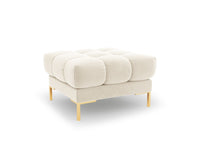 Cosmopolitan Design - Pouf "Bali" in velluto beige chiaro 