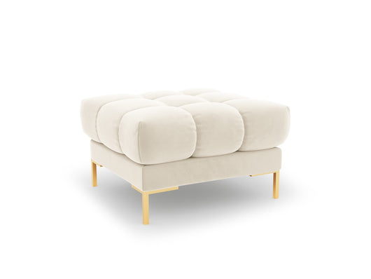 Cosmopolitan Design - Pouf "Bali" in velluto beige chiaro 