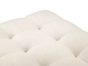 Cosmopolitan Design - Pouf "Bali" in velluto beige chiaro 