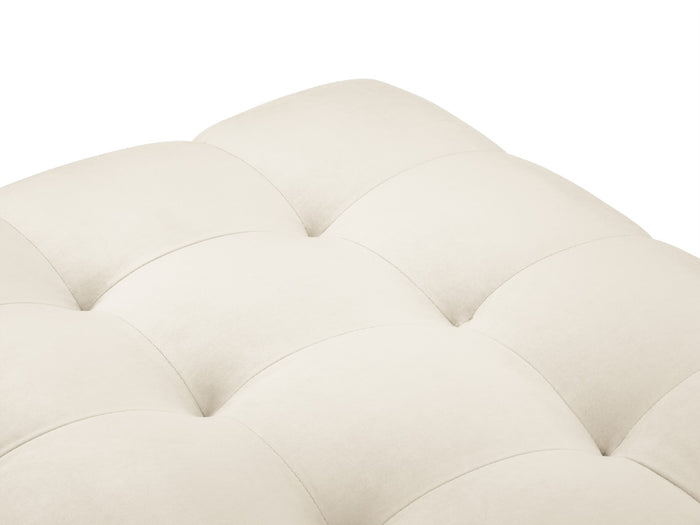Cosmopolitan Design - Pouf "Bali" in velluto beige chiaro 