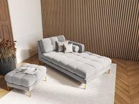 Cosmopolitan Design - Pouf "Bali" in velluto argento 