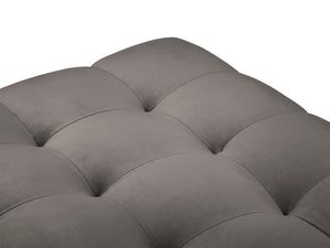 Cosmopolitan Design - Pouf "Bali" in velluto grigio chiaro 
