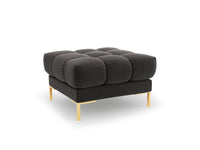 Cosmopolitan Design - Pouf "Bali" in velluto grigio scuro 