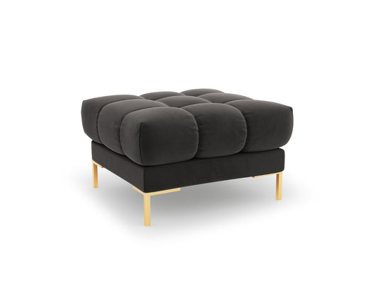 Cosmopolitan Design - Pouf "Bali" in velluto grigio scuro 