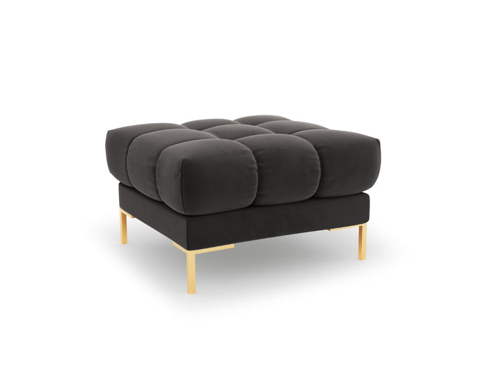 Cosmopolitan Design - Pouf "Bali" in velluto grigio scuro 