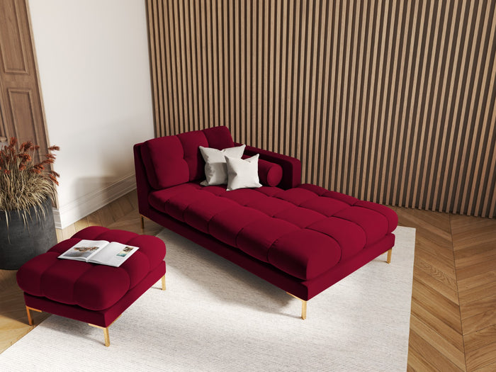 Cosmopolitan Design - Pouf "Bali" in velluto rosso 
