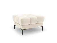 Cosmopolitan Design - Pouf "Bali" in velluto beige chiaro 