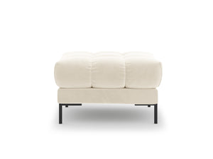 Cosmopolitan Design - Pouf "Bali" in velluto beige chiaro 