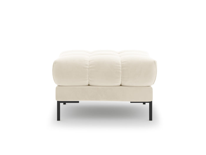 Cosmopolitan Design - Pouf "Bali" in velluto beige chiaro 