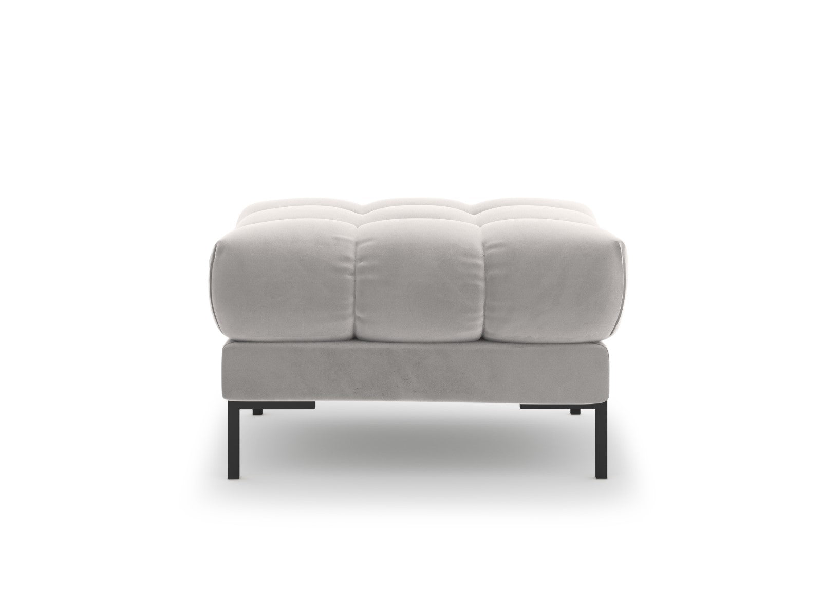 Cosmopolitan Design - Pouf "Bali" in velluto argento 