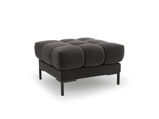 Cosmopolitan Design - Pouf "Bali" in velluto grigio scuro 