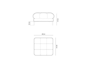 Cosmopolitan Design - Pouf "Bali" in velluto azzurro 