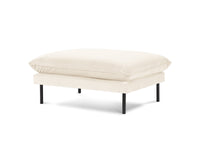 Cosmopolitan Design - Pouf "Vienna" in velluto beige chiaro 