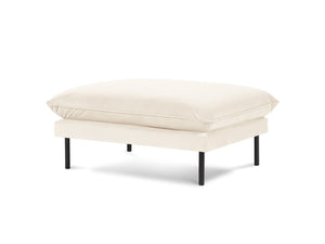 Cosmopolitan Design - Pouf "Vienna" in velluto beige chiaro 