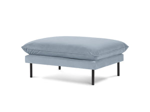 Cosmopolitan Design - Pouf "Vienna" in velluto azzurro 