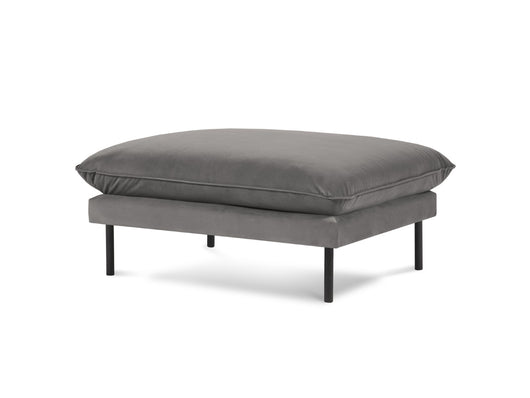 Cosmopolitan Design - Pouf "Vienna" in velluto grigio chiaro 
