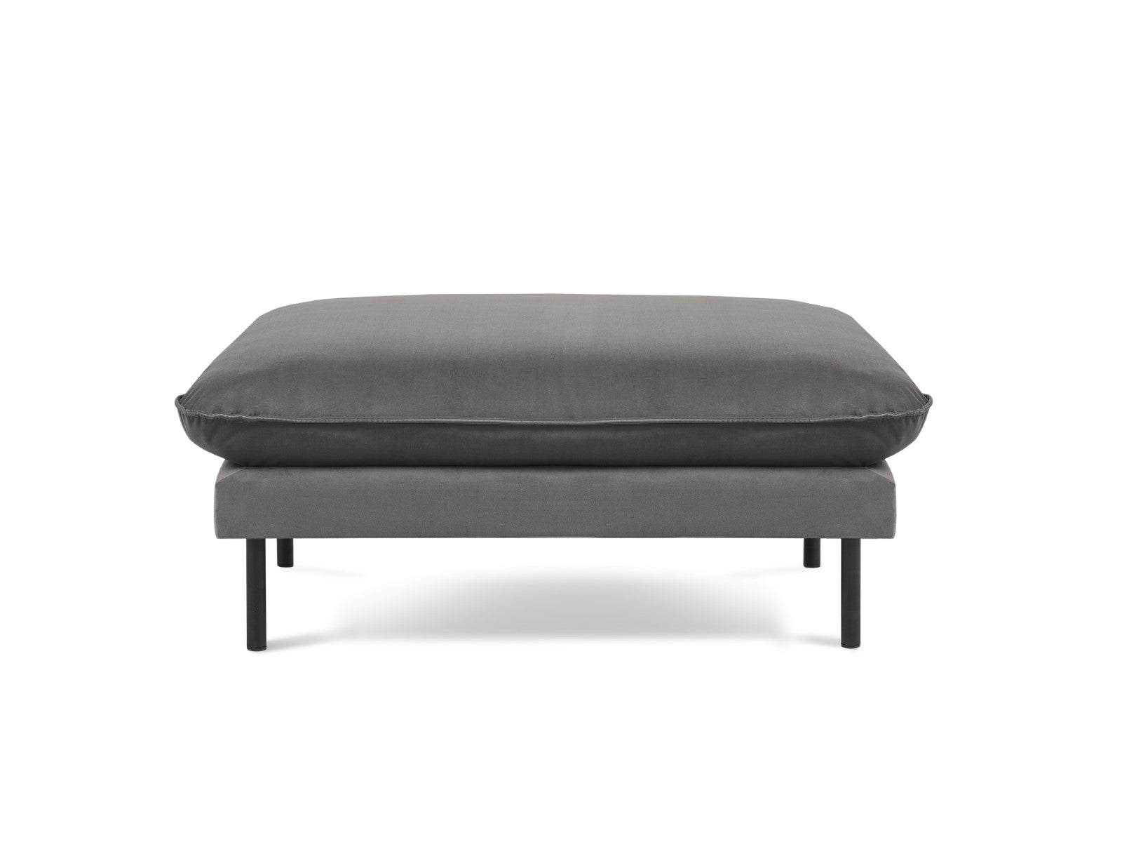 Cosmopolitan Design - Pouf "Vienna" in velluto grigio chiaro 