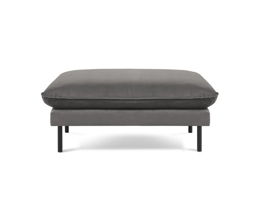 Cosmopolitan Design - Pouf "Vienna" in velluto grigio chiaro 