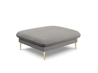 Cosmopolitan Design - Pouf "Vienna" in bouclé grigio 