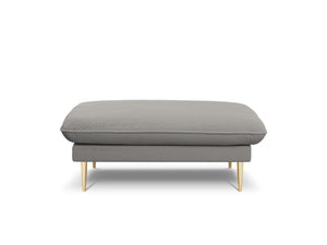 Cosmopolitan Design - Pouf "Vienna" in bouclé grigio 