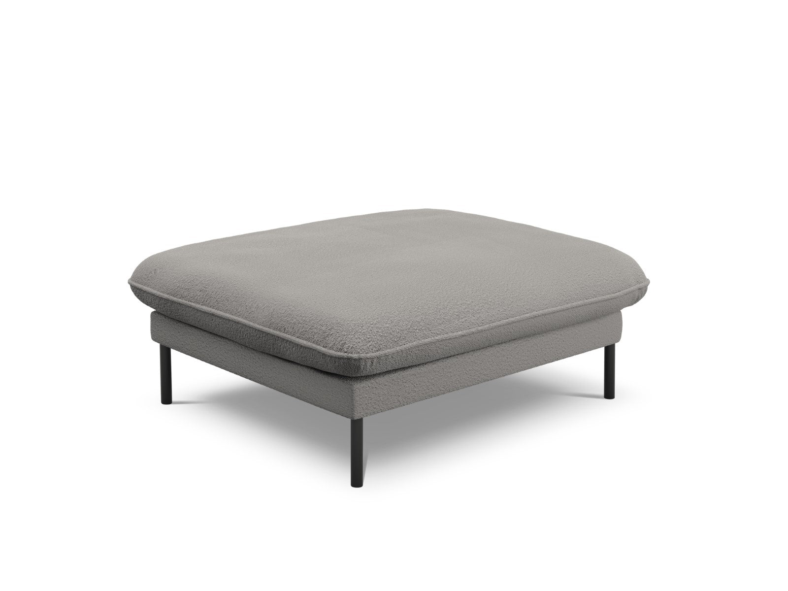 Cosmopolitan Design - Pouf "Vienna" in bouclé grigio 