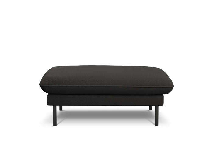 Cosmopolitan Design - Pouf "Vienna" in bouclé nero 