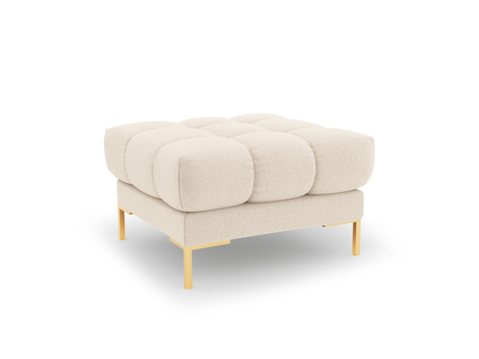 Cosmopolitan Design - Pouf "Bali" in tessuto strutturato beige chiaro 