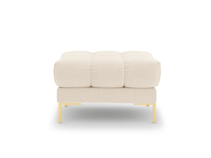 Cosmopolitan Design - Pouf "Bali" in tessuto strutturato beige chiaro 