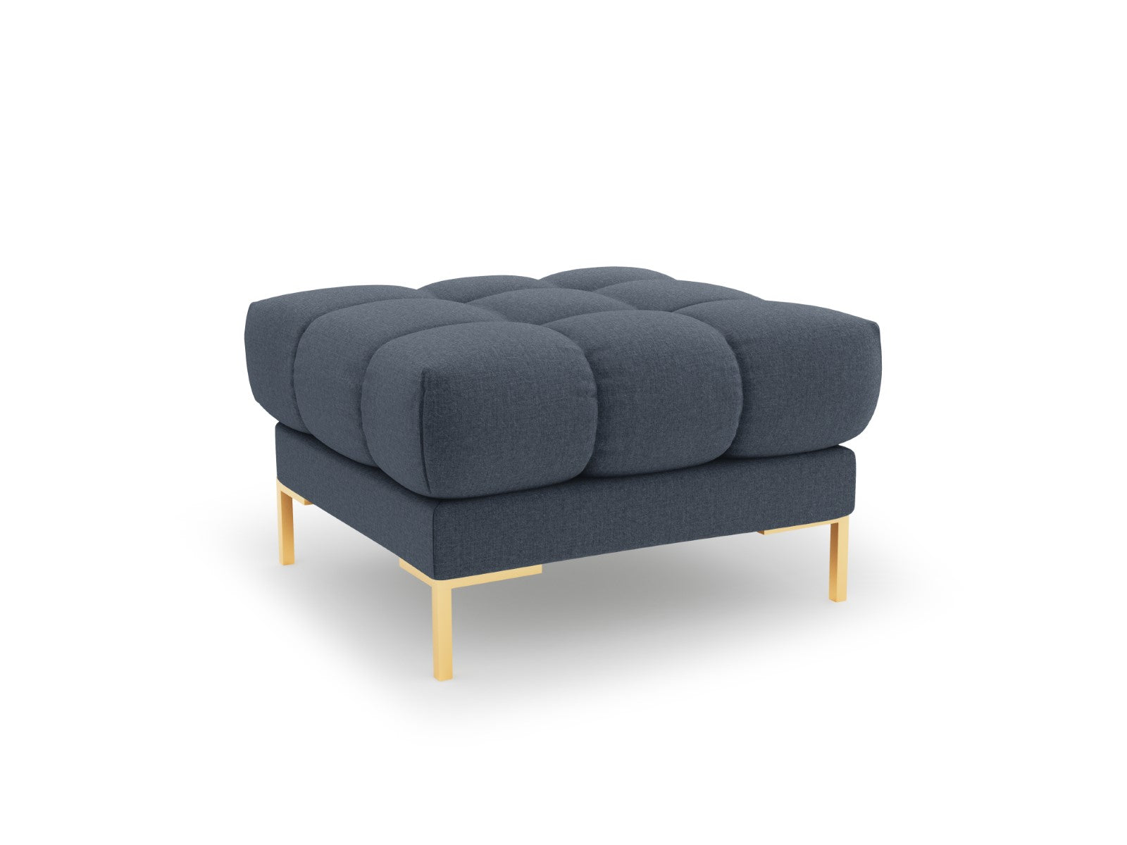 Cosmopolitan Design - Pouf "Bali" in tessuto strutturato blu scuro 
