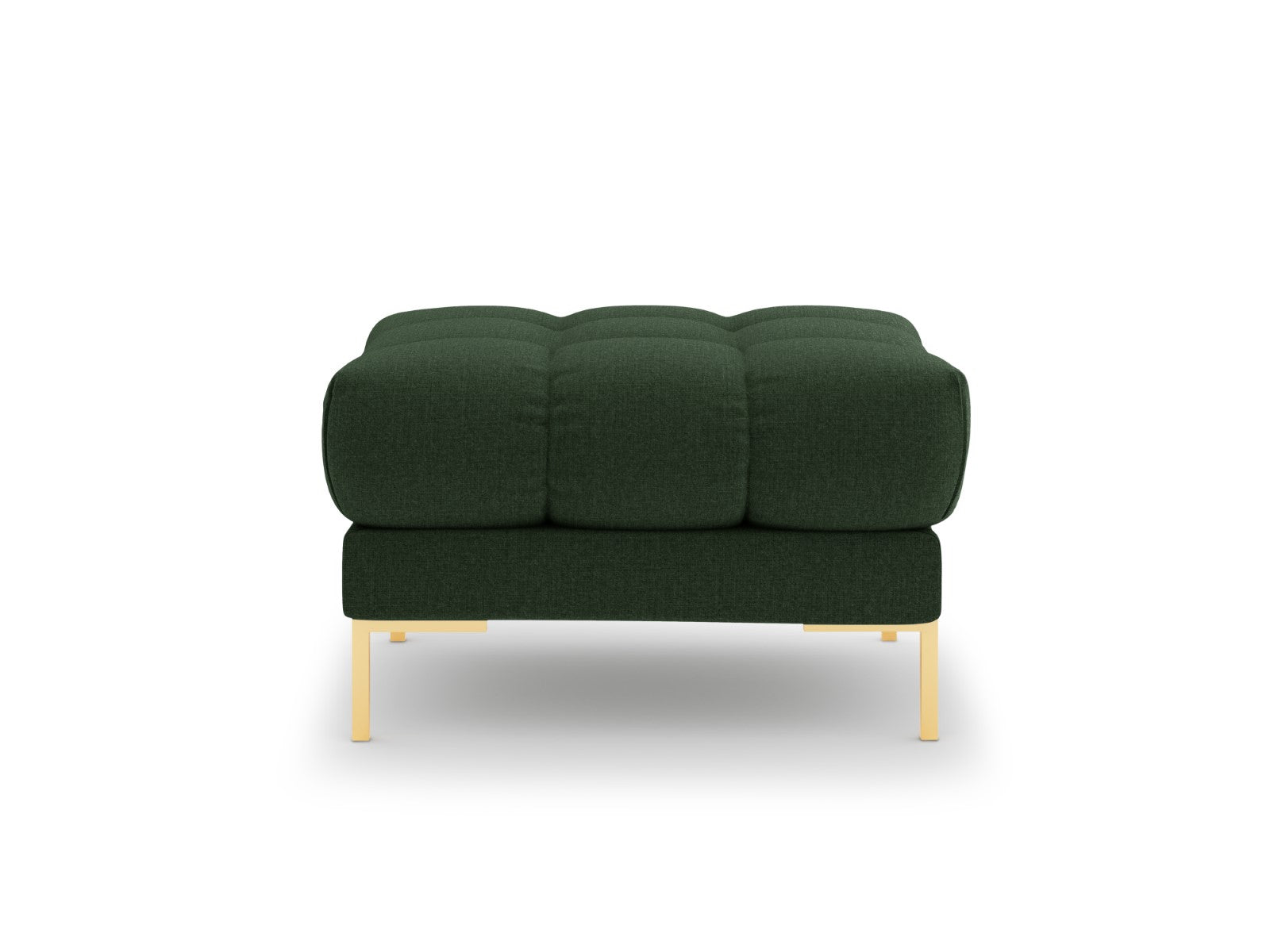 Cosmopolitan Design - Pouf "Bali" in tessuto strutturato verde scuro 
