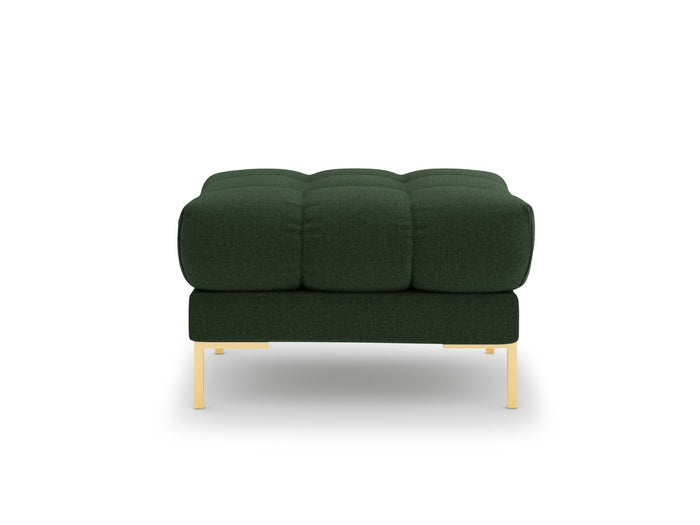 Cosmopolitan Design - Pouf "Bali" in tessuto strutturato verde scuro 