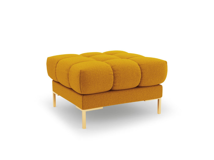 Cosmopolitan Design - Pouf "Bali" in tessuto strutturato giallo 