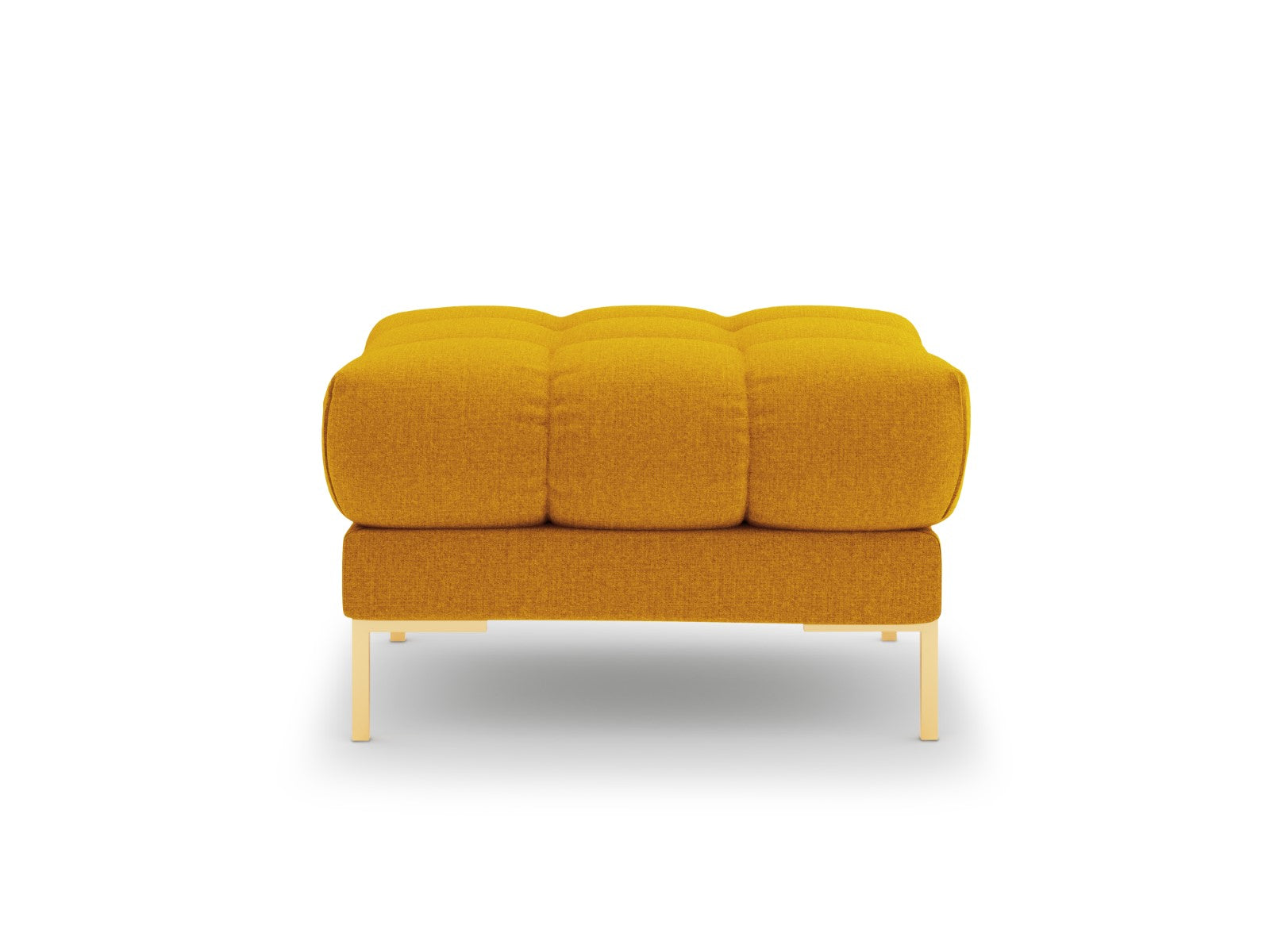Cosmopolitan Design - Pouf "Bali" in tessuto strutturato giallo 