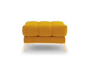 Cosmopolitan Design - Pouf "Bali" in tessuto strutturato giallo 