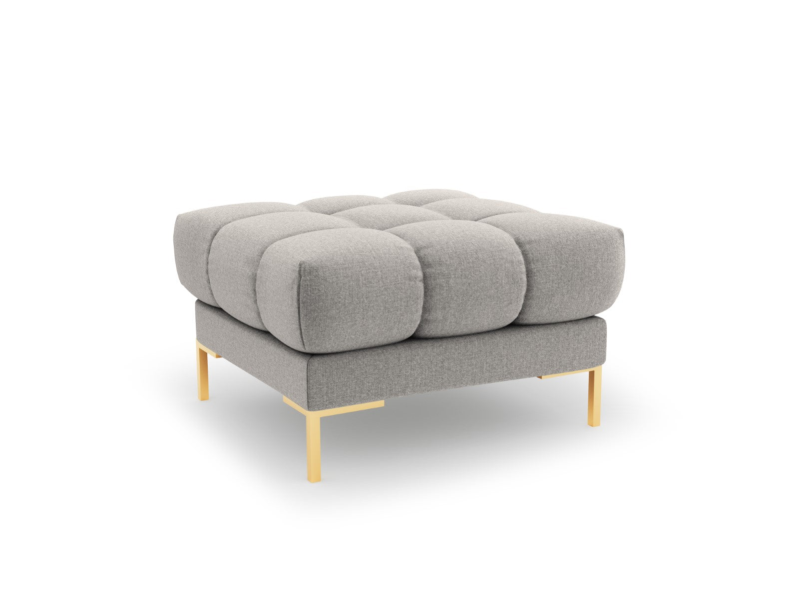 Cosmopolitan Design - Pouf "Bali" in tessuto strutturato grigio chiaro 