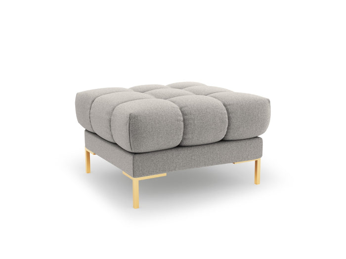 Cosmopolitan Design - Pouf "Bali" in tessuto strutturato grigio chiaro 