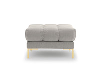 Cosmopolitan Design - Pouf "Bali" in tessuto strutturato grigio chiaro 