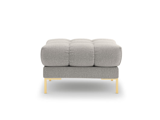 Cosmopolitan Design - Pouf "Bali" in tessuto strutturato grigio chiaro 
