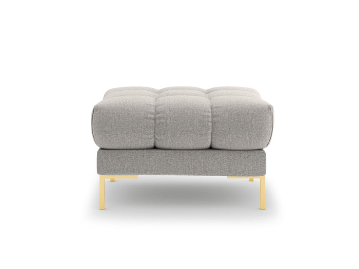 Cosmopolitan Design - Pouf "Bali" in tessuto strutturato grigio chiaro 