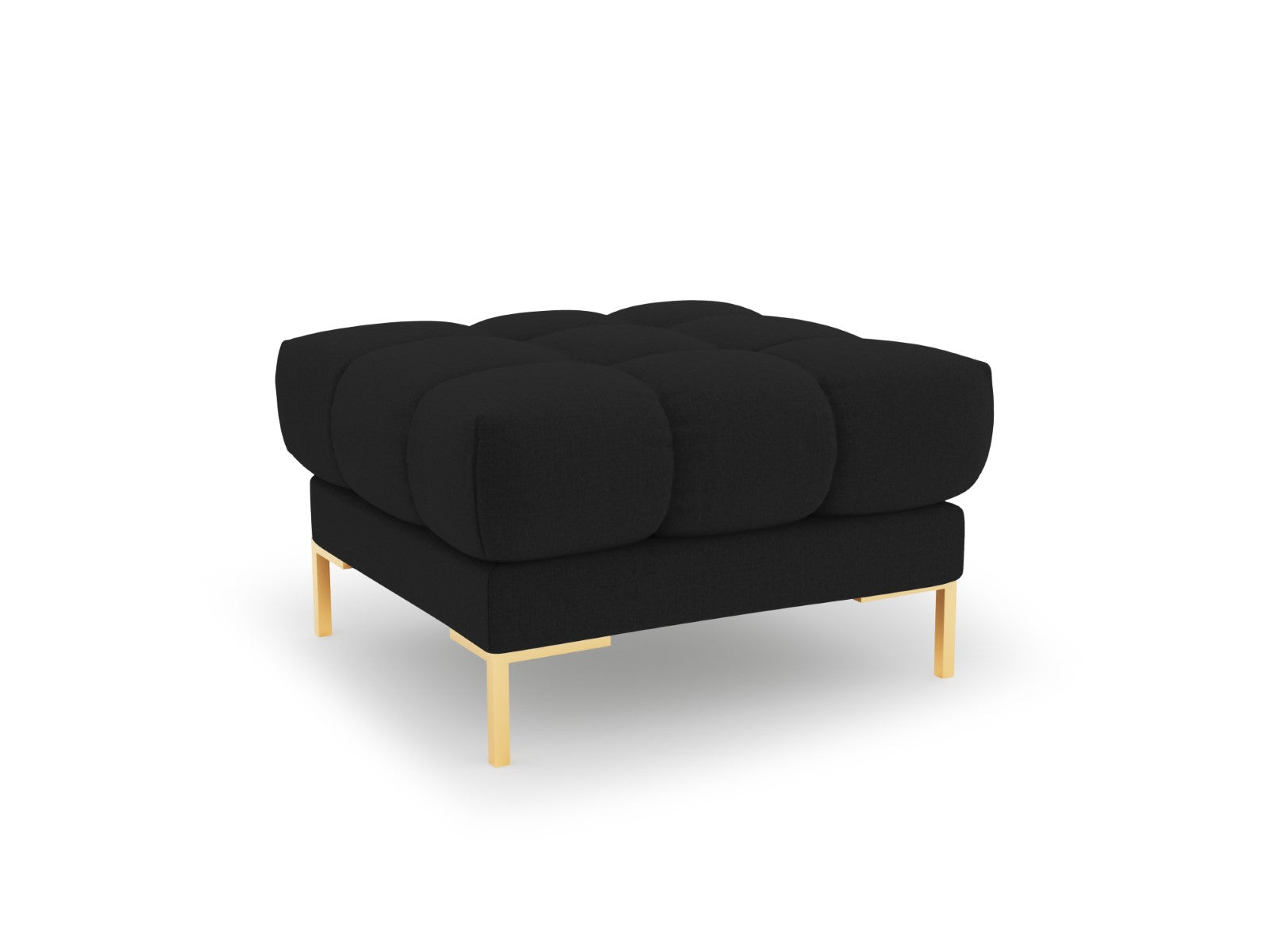 Cosmopolitan Design - Pouf "Bali" in tessuto strutturato nero 