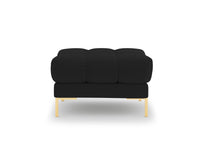 Cosmopolitan Design - Pouf "Bali" in tessuto strutturato nero 