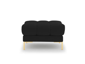 Cosmopolitan Design - Pouf "Bali" in tessuto strutturato nero 