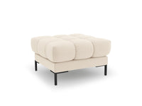 Cosmopolitan Design - Pouf "Bali" in tessuto strutturato beige chiaro 