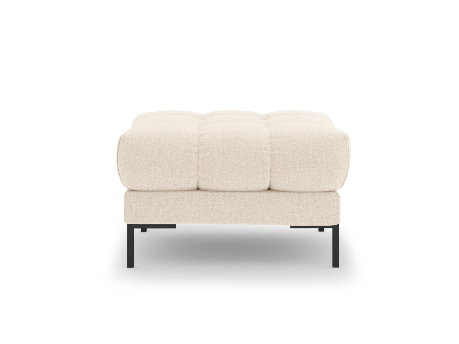 Cosmopolitan Design - Pouf "Bali" in tessuto strutturato beige chiaro 